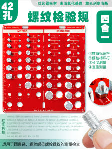 Metric And Imperial Thread Measuring Gage Screw Nut Bolt Thread Checker Tool for Hardware And Tools Quantitative Measurement