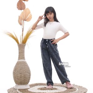 Celana jeans anak Kids Denim Palazzo girls Kulot Anak Remaja Usia 9-13Th Celana jeans Import Celana Kulot Perempuan Celana jeans Karet Muter