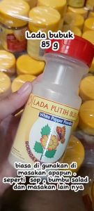 Boenga Koepoe Koepoe Lada Putih Bubuk White Pepper Merica Bunga 85gr
