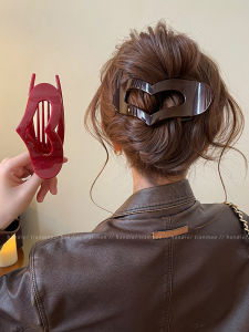 Large Size Duckbill Hair Clip Womens Shark Clamp Hair Gripper Simple Style Hair Accessories Grid Pattern Hair Clips