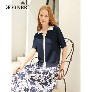 YINER | Silk H-shape Blouse Summer Knitwear