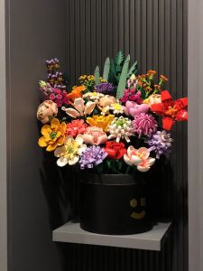 เซ็ตชิ้นส่วนก้อนไม้กางเขนสำหรับผู้ใหญ่ เซ็ตดอกไม้ ของขวัญวัน Qixi ที่สร้างสรรค์และเพื่อนร่วมงาน ชิ้นส่วนไม้กางเขนขนาดใหญ่