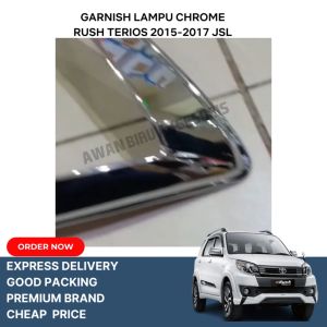 GARNISH LAMPU DEPAN BELAKANG RUSH TERIOS 2015-2017 CHROME JSL