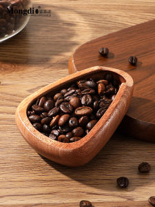 Mongdio Coffee Bean Scale Plate Hand-Poured Italian Style Coffee Bean Dish Weight Measurement Cup Spoon Dosing Dispenser