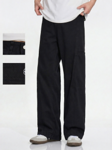 FINGERCROXX | Black Straight Leg Cotton Jeans