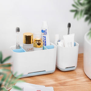 Bathroom Toothbrush Cosmetics Organizer Storage Rack