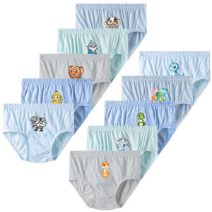 5-Piece Boy Cotton Underwear AI Cartoon Tralalero Tralala Tung Tung Sahur Boys Briefs Dinosaur Print Children Triangle Underwear