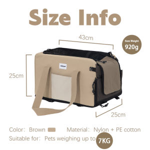 HIDREAM Stylish Pet Car Carrier Bag Breathable Kitten Puppy Traveling Bags Large Space Multifunctional For Small Cats Dogs Car Accessories