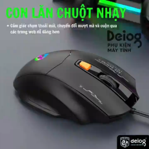Chuột gaming Deiog A20 4 chế độ tốc biến led RGB đổi màu đa dạng
