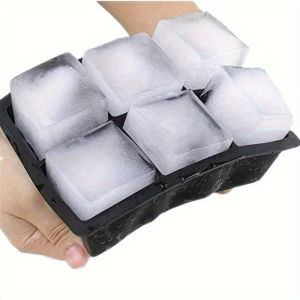 4/6 Grid Big Ice Tray Mold Giant Jumbo Large Food Grade Silicone Ice Cube Square Tray Mold DIY Ice Maker Ice Cube Tray