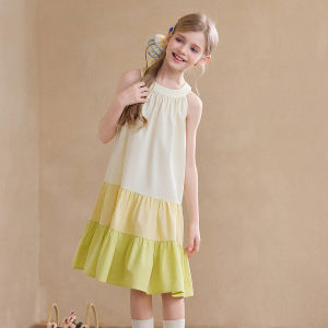 Little Naive | Gradual Color Change Sleeveless Halter Vest Dress