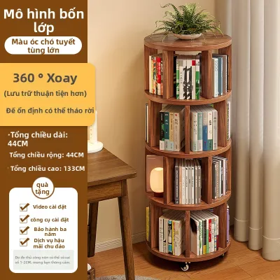 xinyafitment | Giá Sách Đứng Xoay 360 Độ Đa Cấp