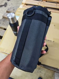 Grey Insulated Protective Water Bottle Holder Sling for 1 litre bottles (Sling/ Sports/ School)