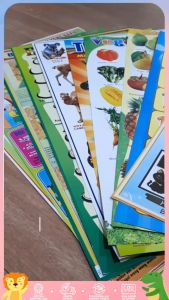 Paket 10 Poster Dinding Belajar Anak Edukasi Angka Huruf Abjad ABC Binatang Buah Sayur Hijaiyah Doa