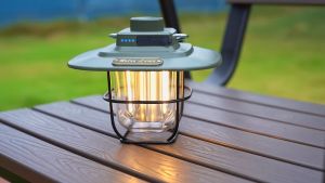 4500mAh Camping Lantern Retro Lamp Rechargeable with Charger Warm White and Yellow Light