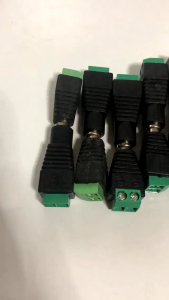 5pairs Dc 12v Dc Connector Crimp Terminal Block Plug Adapter 5.5 X 2.1mm Cctv Male/Female Connectors