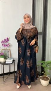 DYVASHION - Alona Kaftan Muslimah Terbaru Gamis Jumbo Bahan Rayon Premium Size Jumbo LD 170 Cm