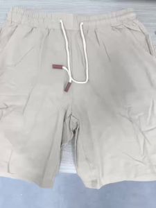 Quần Short Nam Chất Liệu Lanh Màu Trơn Có Dây Rút Thoải Mái Lưng Thun Thích Hợp Mặc Ở Nhà Hoặc Đi Biển