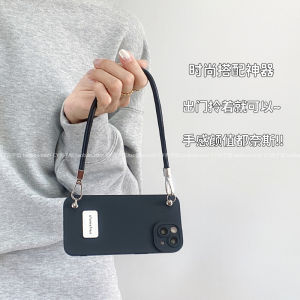 New Simple High-End Black Silicone Phone Case with Lanyard Handheld Protection for VivoX100S/X90 Full Cover Anti-Fall Y200I S19/S18/17Pro