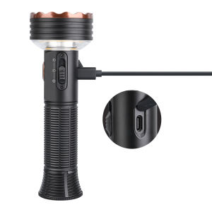 Multifunctional Rechargeable Tactical LEP Flashlight High-Performance 5100L EDC Torch Warning lights Outdoor Camping