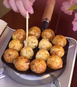 12 Holes Takoyaki Grill Pan Plate Takoyaki Cooking Set Frying Baking Mold Tray Octopus Ball Pancake Maker Non-Stick Octopus Ball Grill Pan Baking Mold Handle For Home Kitchen