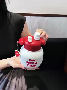 Botol Tumbler Kettle Pot Lucu SUS 316 2 Cara Minum 680ml Botol Stainless Fun Supply Chain 2036