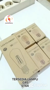 Lampu Hias Dekorasi Cafe Mewah LED Filamen Warm White ST64 G95 Bulb
