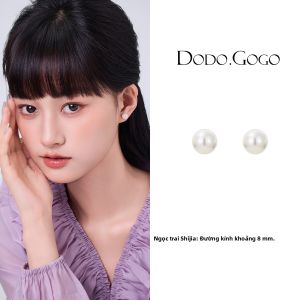 DODO.GOGO | Bông Tai Đẹp Nhẹ Nhàng Viên Ngọc Trai 925 Bạc