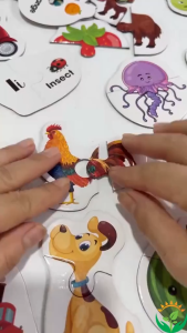 Bộ Đồ Chơi Ghép Hình Tư Duy 72 Mảnh SHAPES PUZZLE - Giúp bé Học Chữ Cái Chữ Số