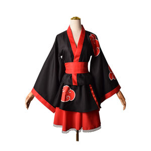 Ready Stock Selangor Local Warehouse Naruto Female Cosplay Kimono Akatsuki & Uzumaki Naruto 2 Styles Anime Costume For Comic Con Halloween Party