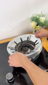 TATAKAN KOMPOR GAS NAMPAN COVER DUDUKAN KOMPOR GAS KAKI 8 TUNGKU ALAT BESI PELINDUNG RINAI ANTI ANGIN SLIP