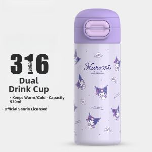 Hello Kitty | Stainless Steel 316 Portable Squeezable Cup with Straw 530ml