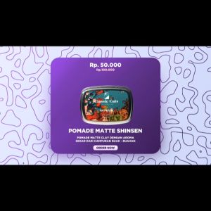 Pomade Matte Clay Tahan Lama - Classic Cuts 85 Gr (FREE SISIR) Premium Aroma Black Berry Hair Styling Paste / Clay Pomade