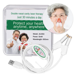 650nm Semiconductor Laser Dual Nasal Irradiation with USB for the Treatment of Rhinitis and Otitis Media Reducing Inflammation