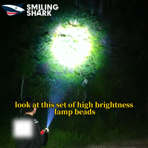 SMILING SHARK SD5391 LED Torch Light XTE*6+M60 9000LM 13Mode Magnetic Work Flashlight Type-c Rechargeable Waterproof Outdoor Camping Emergency Lighting