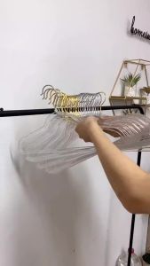 Plastic Hanger 10 Pack Glitter Plastic Hanger Durable Plastic Shirt Hangers Coat Hangers For Closet Adult Hangers (Golden Hook Red Glitter)