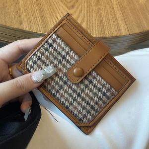 Delicate Canvas Card Holder Womens Slim Multi-Card Slot Compact High-End 2025 New Style Anti-Magnetic Bank Card Clip