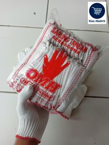 Sarung Tangan Rajut Putih Tebal Benang isi 12 pasang / 1 lusin Sarung Tangan Kerja