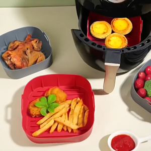 19CM Air Fryer Silicone Pot Silikon Bowl Wadah Tray Nampan Baking Cooking Silicon Multifungsi