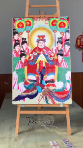 Tranh phòng thờ Tứ Phủ công đồng khung tranh Bà Chúa xứ tráng gương treo tường 2