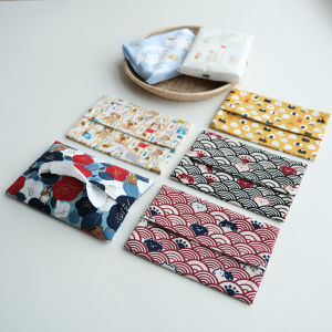 Portable 40-Drawers Soft Tissue Holder Small Milk Skin Facial Tissue Bag Fabric Material Cartoon Design Home Storage Organizer