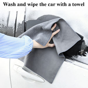 Car wash towel that absorbs water and does not shed hair car cleaning cloth interior special towel thickened large deer skin