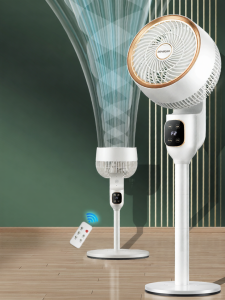 Benbo | Mini Desktop Floor Standing Electric Fan Air Circulation Fan Office Use Small Size Touch Screen 220V Support Overheat Protection