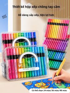 deli | Bút Màu Nước Không Độc Có Thể Giặt Không Tràn Dạng Xếp chồng Đầu Mềm