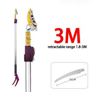 【TESLO】🔥Malaysia In Stock🔥 4 meter cutter telescopic gergaji pokok galah kait buah pruning saw tree scissors tool gardening tools fruit picker pengait buah fruit picker pruning branch
