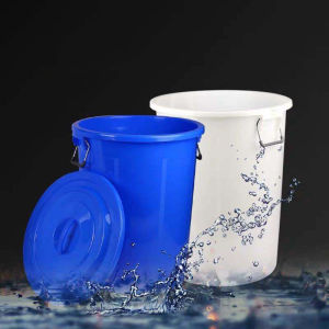T Ming store Thickened plastic drop-resistant bucket Large household water storage bucket car wash bucket Student dormitory laundry bucket with lid hand-held bucket