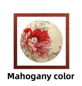 Wooden Picture Frame Wall Hanging Chinese Traditional Painting Frame Glass Lens Frame Wooden Photo Frame Art Supplies