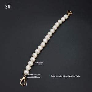Handmade DIY Pearl Chain Crossbody Bag Accessories Weaving Handbag Chains Shoulder Strap Versatile Pearl Handbag Parts