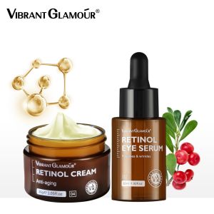 Paket VIBRANT GLAMOUR Set Retinol Cream Anti Aging dan Eye Serum 30 Gram+30 Ml Original