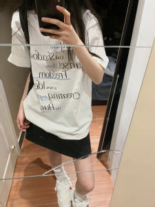 Áo Thun Cotton Tay Ngắn Thường Ngày Mùa Hè in Chữ Mỹ Dành Cho Nữ Dáng Rộng in Họa Tiết Thời Trang Áo Thun Thường Ngày